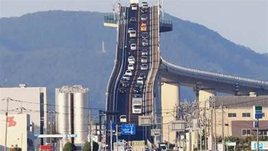 日本「垂直大橋」驚豔世界，專家：當鏡頭拍到側面，你就明白了
