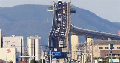 日本「垂直大橋」驚豔世界，專家：當鏡頭拍到側面，你就明白了