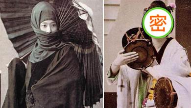 百年前的日本女人真實樣貌：圖一女武士長相俊美，圖三長相俏皮可愛