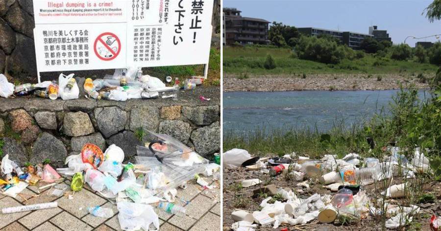 日本京都桂河邊垃圾遍地，真凶是無視防疫令的本國遊客，網友：好尷尬，這次不能怪在外國遊客身上了~